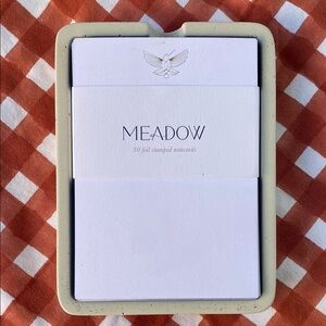 Meadow Foil Stamped Notecards with holder